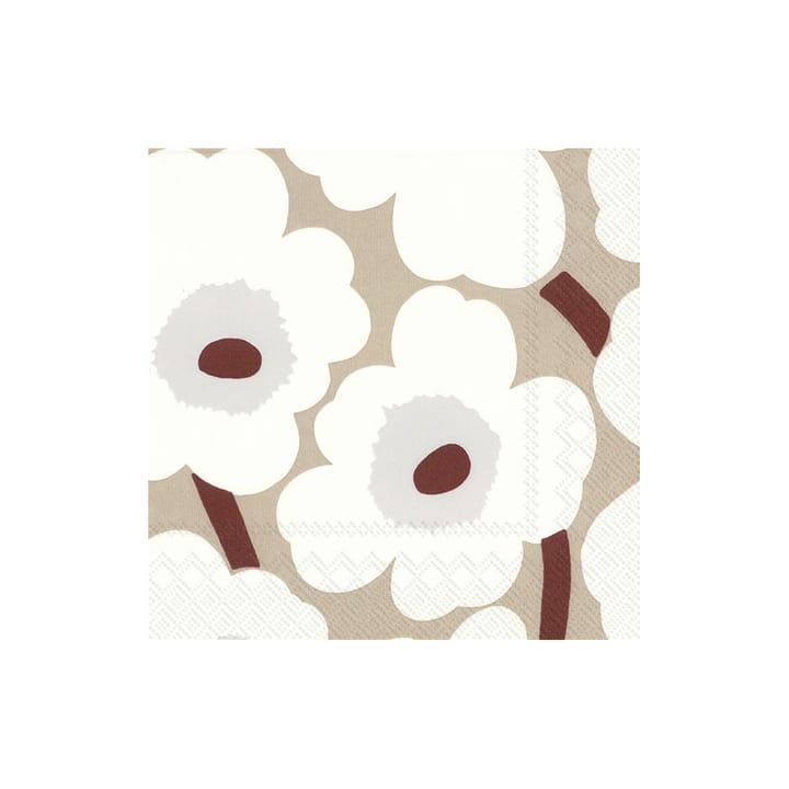 Unniko serviett 33x33 cm 20-pack - Hvit-lin - Marimekko