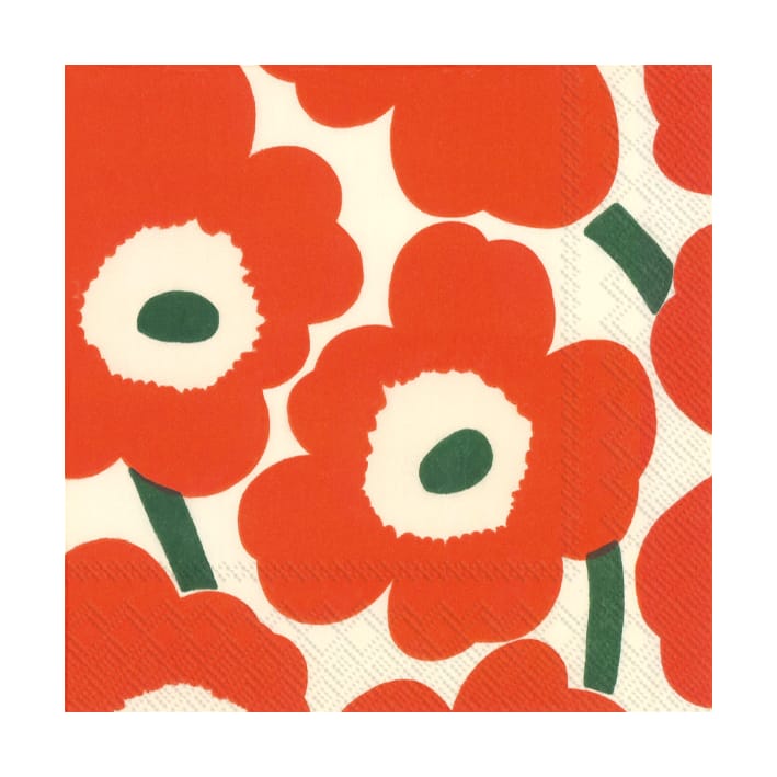 Unniko serviett 33x33 cm 20-pack - Orange/Green - Marimekko