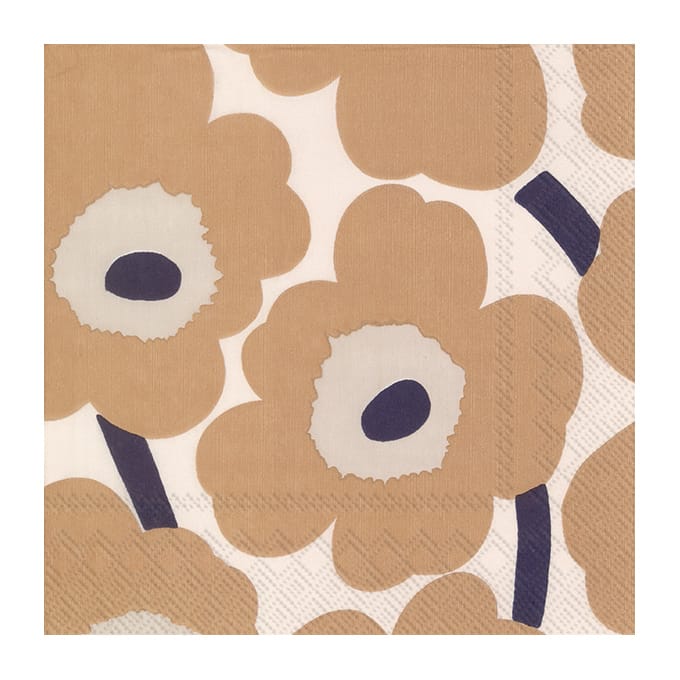 Unniko servietter 33x33 cm 20-pk - Cream linen - Marimekko