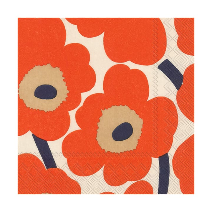 Unniko servietter 33x33 cm 20-pk, Cream-red Marimekko