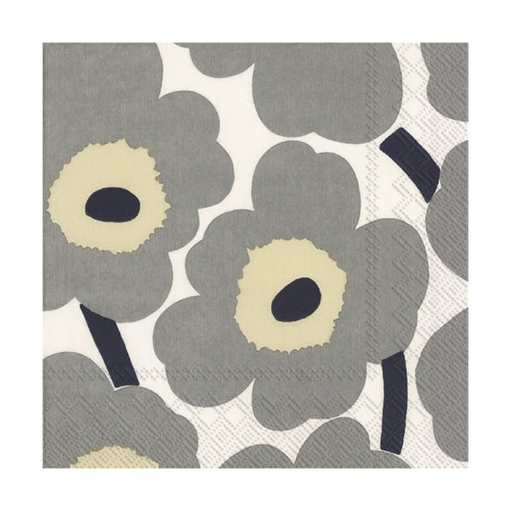 Unniko servietter 33x33 cm 20-pk - Grey-white - Marimekko