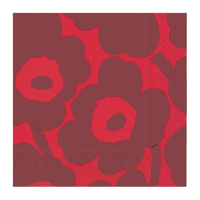 Unniko servietter 33x33 cm 20-pk - Rød-rød - Marimekko