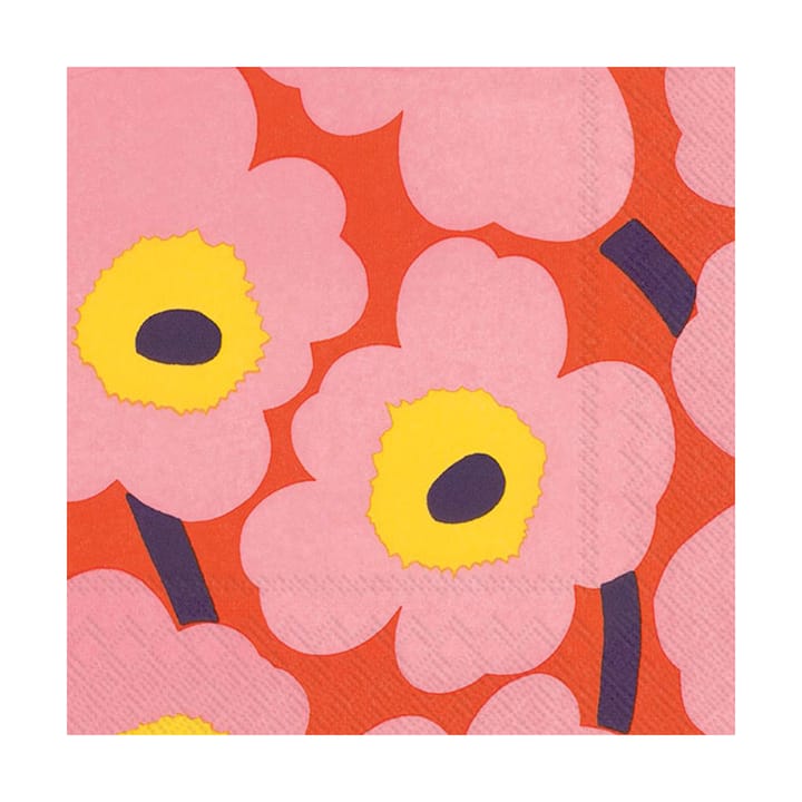 Unniko servietter 33x33 cm 20-pk - Rose-orange - Marimekko