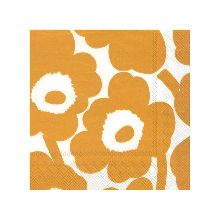 Unniko servietter 33x33 cm 20-pk - White-gold - Marimekko