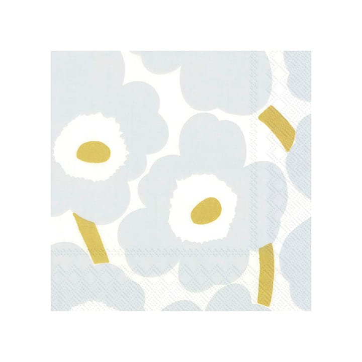 Unniko servietter 33x33 cm 20-pk - White-sølv - Marimekko