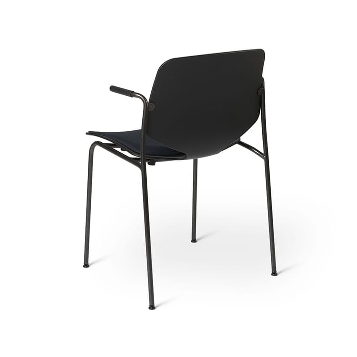 Nova Sea karmstol, Stoff cura 60111 black, sort stålstativ Mater