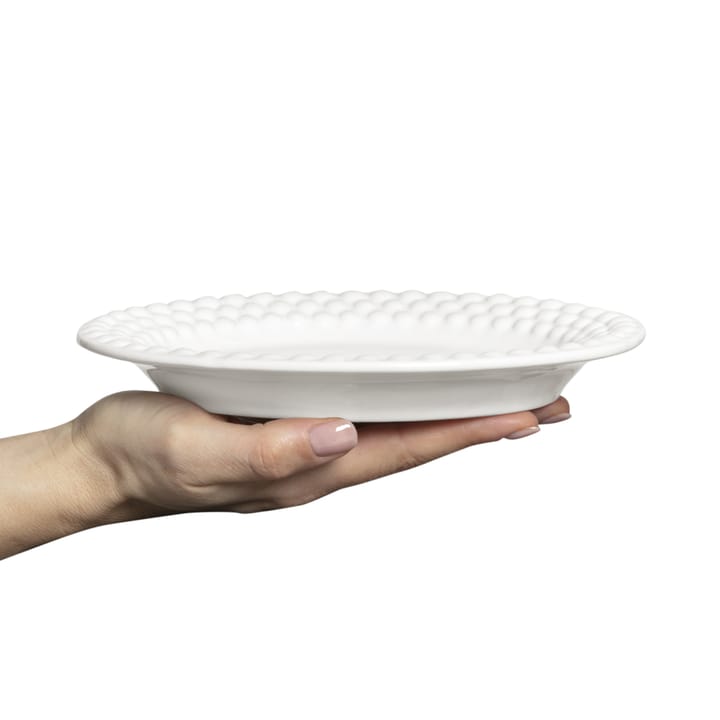 Bubbles oval tallerken 20 cm, Hvit Mateus