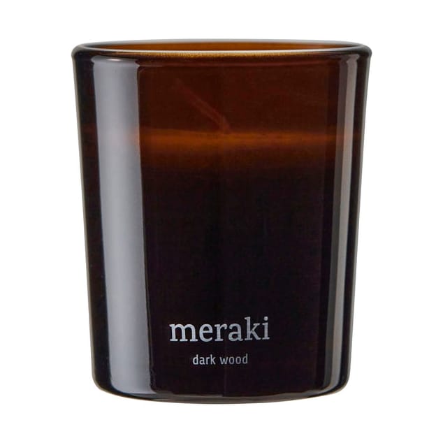 Meraki duftlys 12 timer 2-pk, Dark wood Meraki