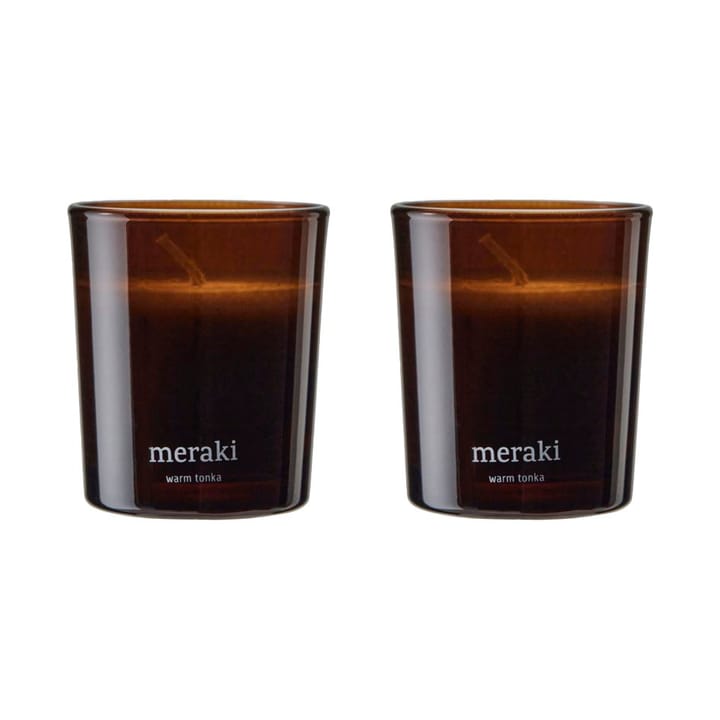 Meraki duftlys 12 timer 2-pk, Warm tonka Meraki