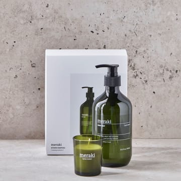 Meraki gavesett håndsåpe og duftlys - Anti-odor-green herbal - Meraki