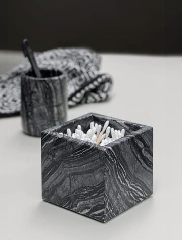 Marble kube 8,5x8,5 cm - Black-grey - Mette Ditmer