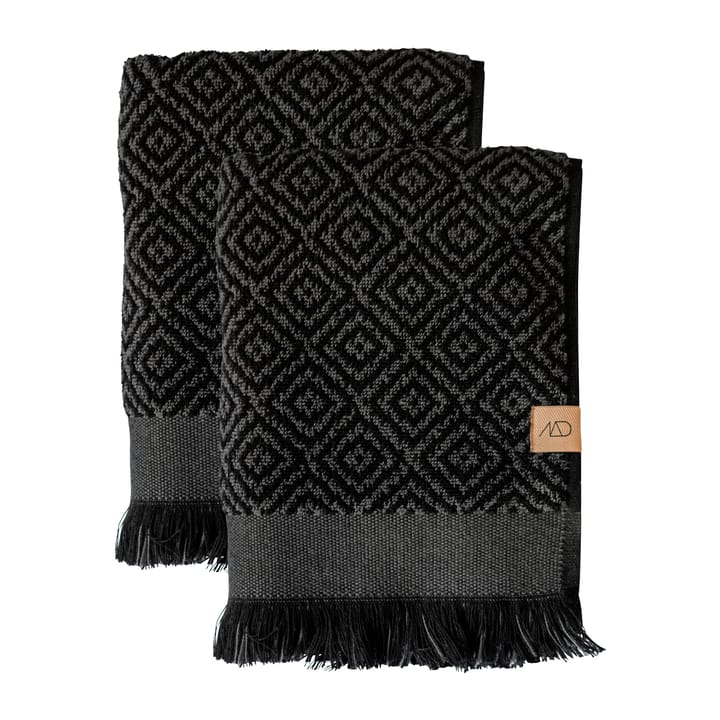 Morocco gjestehåndkle 35 x 55 cm 2-pk - Black-grey - Mette Ditmer