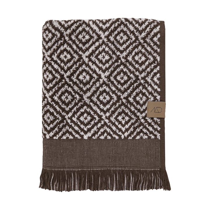 Morocco håndkle 70 x 135 cm - Chocolate-off-white - Mette Ditmer