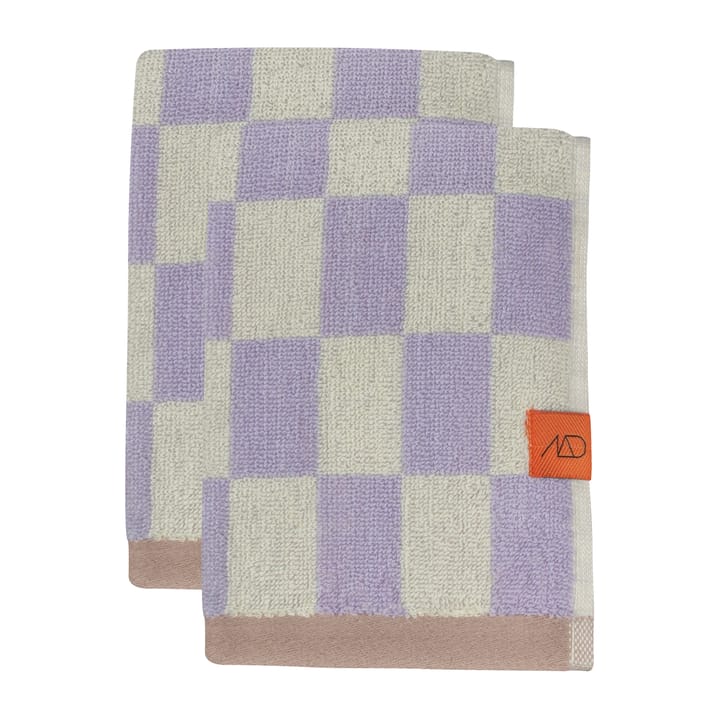 Retro gjestehåndkle 40x55 cm 2-pk - Lilac - Mette Ditmer