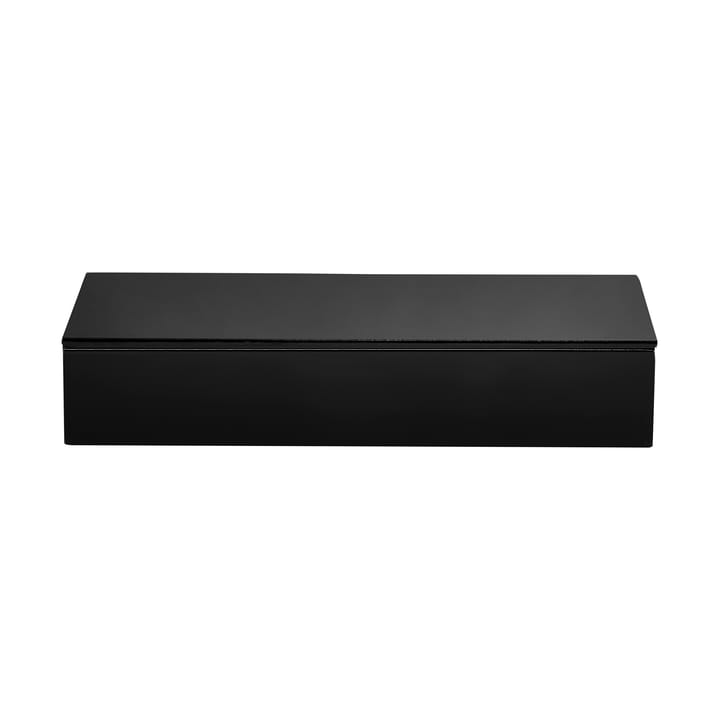 Lux lakkert oppbevaringsboks 38x19x7 cm - Black - Mojoo