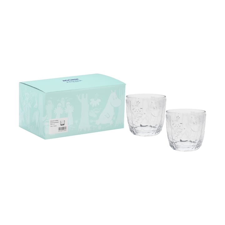 Moomin drikkeglass 28 cl 2-pack, Klar Moomin Arabia