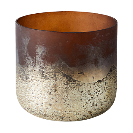 Bilde av MUUBS Lana vase Ø14x14 cm Brown-gold