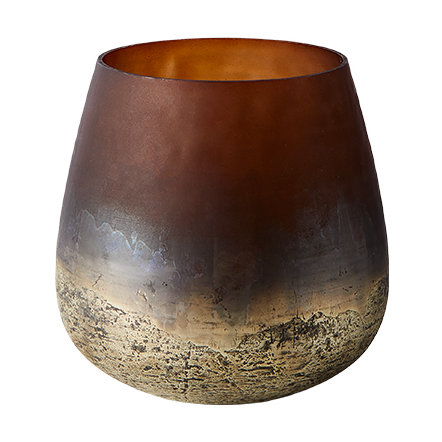 Bilde av MUUBS Lana vase Ø15x15 cm Brown-gold