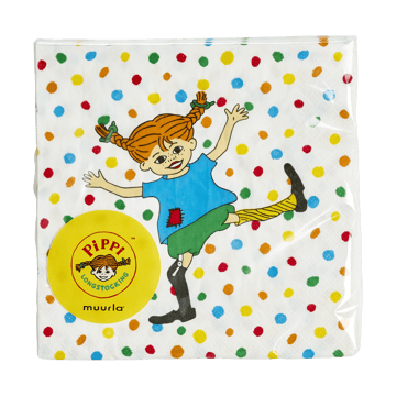 Pippi servietter 33x33 cm 20-pakning - Hoppsan - Muurla