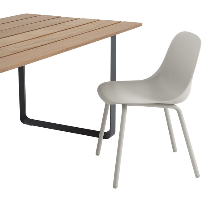 70/70 Outdoor spisebord 225x90 cm svart stålstativ - undefined - Muuto