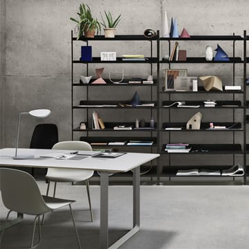 70/70 spisebord 170 x 85 cm - Black linoleum-Plywood-White - Muuto