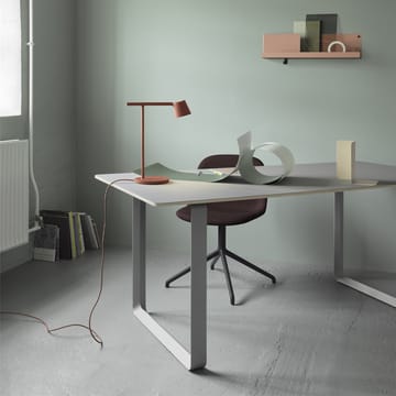 70/70 spisebord 170 x 85 cm - Grey linoleum-Plywood-Grey - Muuto