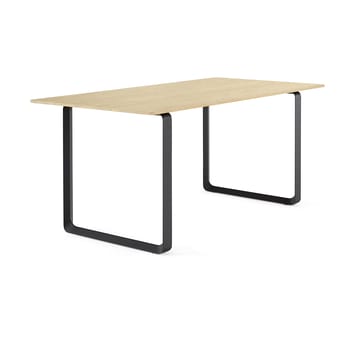 70/70 spisebord 170 x 85 cm - Solid smoked oak-Black - Muuto