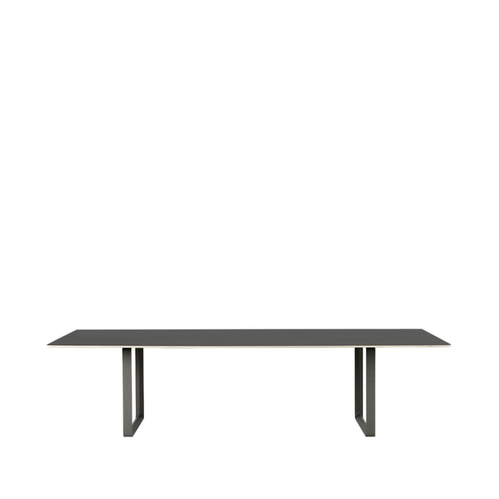 70/70 spisebord 295 x 108 cm - Black linoleum-Plywood-Black - Muuto