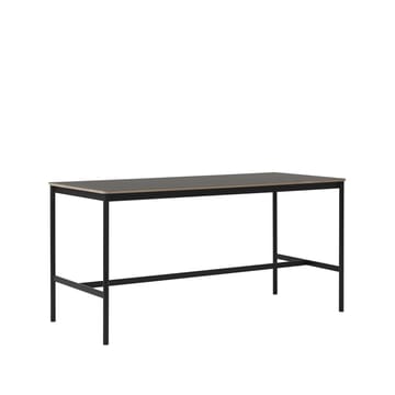 Base High barbord - black linoleum, sort stativ, plywoodkant, b 85 l 190 h 95 - Muuto