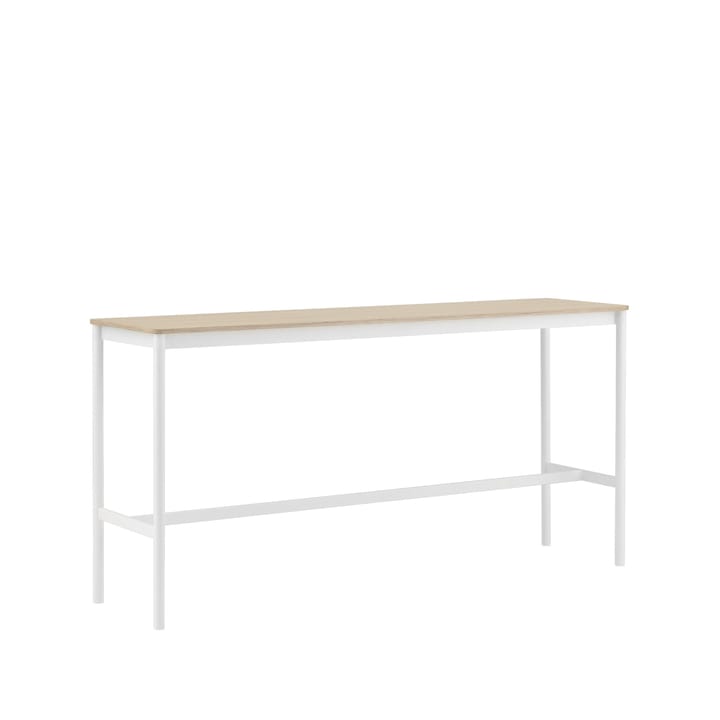 Base High barbord - oak, hvitt stativ, plywoodkant, b 50 l 190 h 95 - Muuto