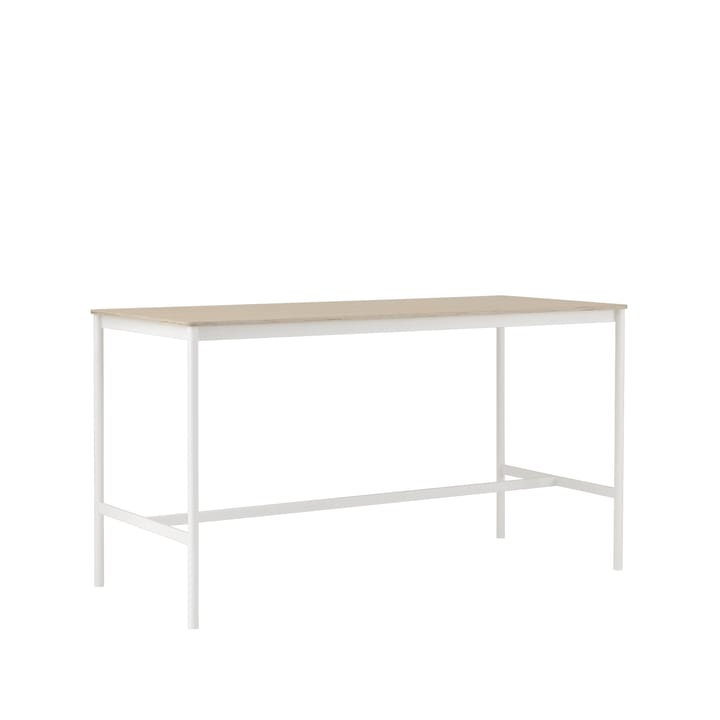 Base High barbord - oak, hvitt stativ, plywoodkant, b 85 l 190 h 105 - Muuto