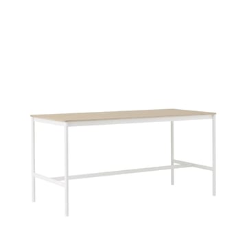 Base High barbord - oak, hvitt stativ, plywoodkant, b 85 l 190 h 95 - Muuto