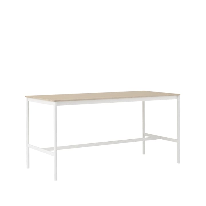 Base High barbord, oak, hvitt stativ, plywoodkant, b 85 l 190 h 95 Muuto