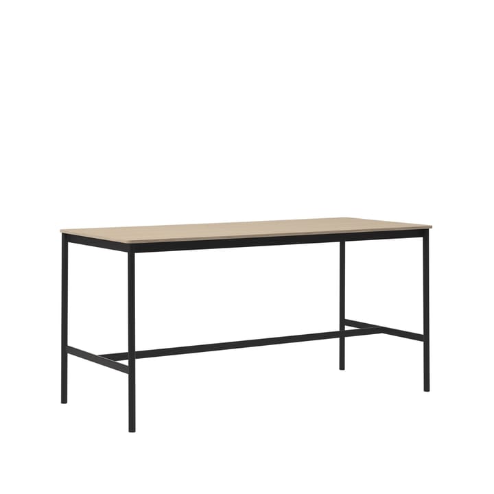 Base High barbord, oak, sort stativ, plywoodkant, b 85 l 190 h 95 Muuto