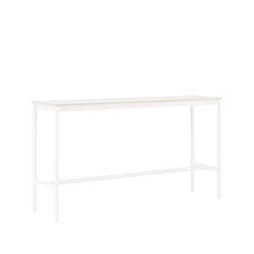 Base High barbord - white laminate, hvitt stativ, plywoodkant, b 50 l 190 h 105 - Muuto