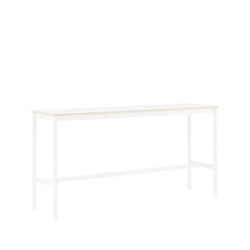 Base High barbord - white laminate, hvitt stativ, plywoodkant, b 50 l 190 h 95 - Muuto