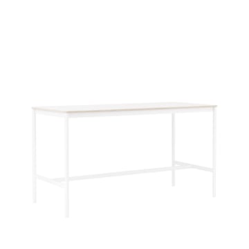 Base High barbord - white laminate, hvitt stativ, plywoodkant, b 85 l 190 h 105 - Muuto