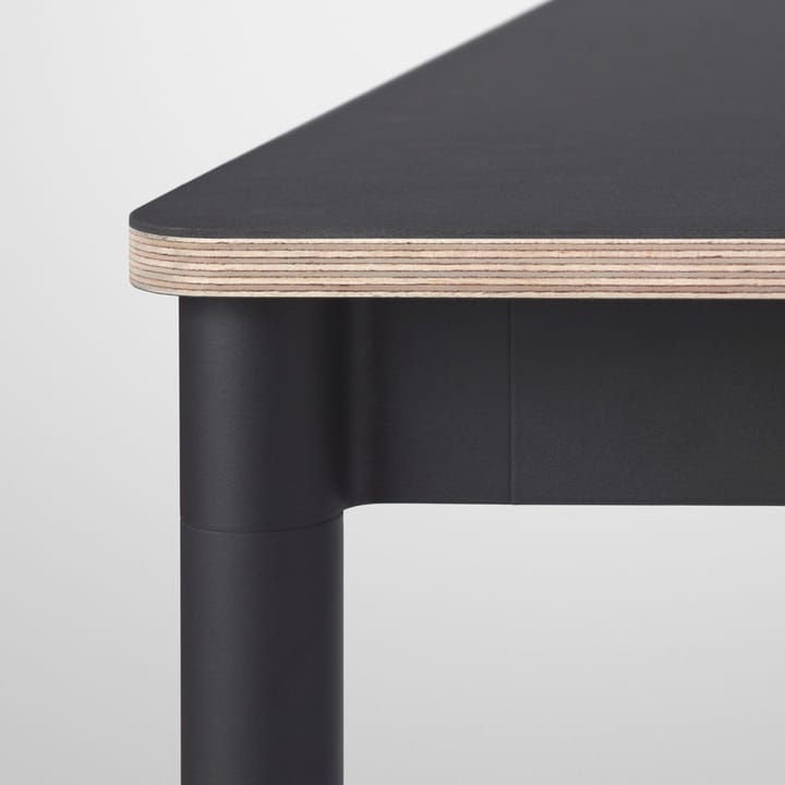 Base spisebord, black, plywoodkant, 190 x 85 cm Muuto