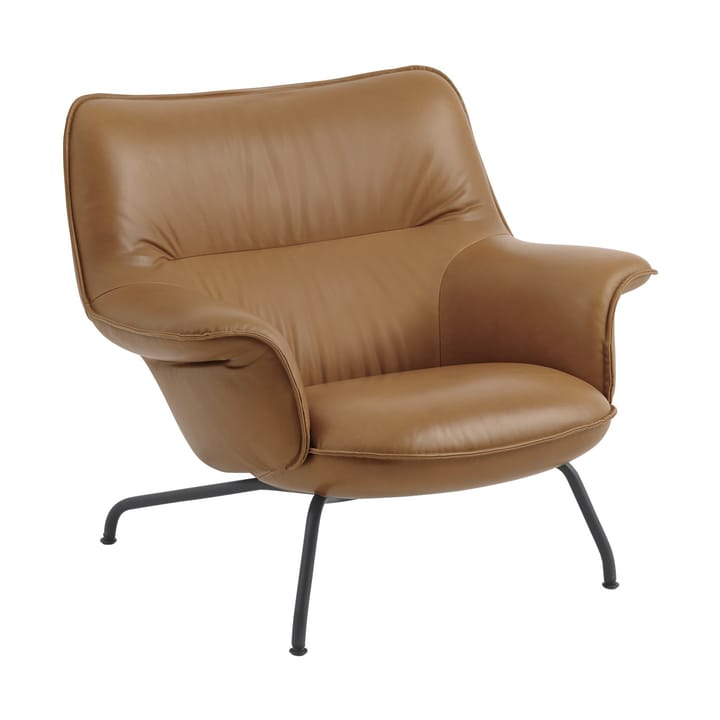 Doze lenestol lav - Refine leather cognac-black - Muuto