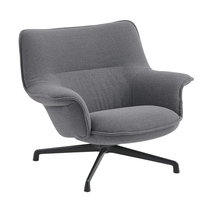 Doze lenestol lav swivel base - Ocean 80-anthracite black - Muuto