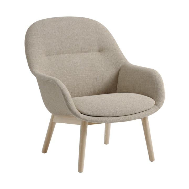 Fiber Lounge lenestol med eikeben - Ecriture 240-grey - Muuto