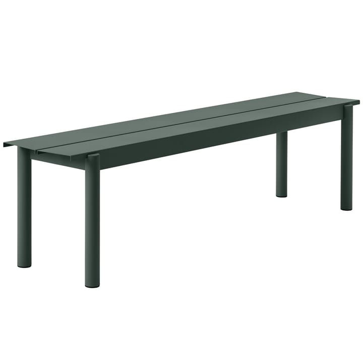 Linear Steel Bench benk 170x34 cm - Dark green - Muuto