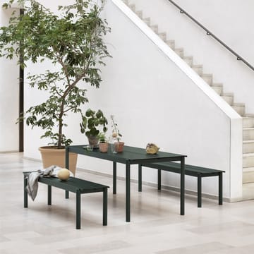 Linear Steel Bench benk 170x34 cm - Dark green - Muuto