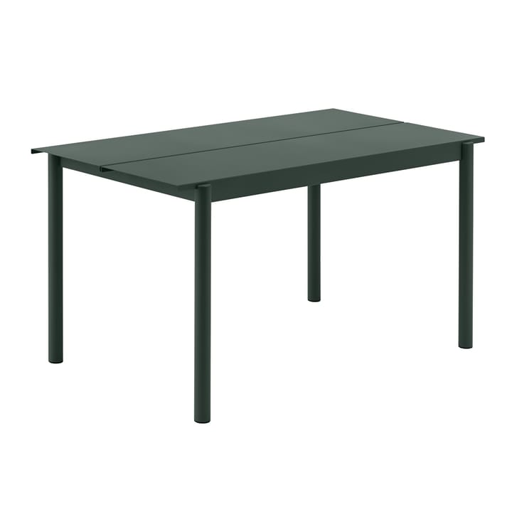 Linear Steel Table bord 140x75 cm - Dark green - Muuto