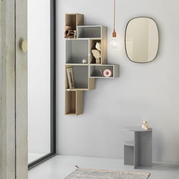 Mini Stacked oppbevaringssystem medium - lysegrå - Muuto