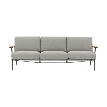 Settle 3-seters sofa - Ribbed Weave 2 Dark green - Muuto