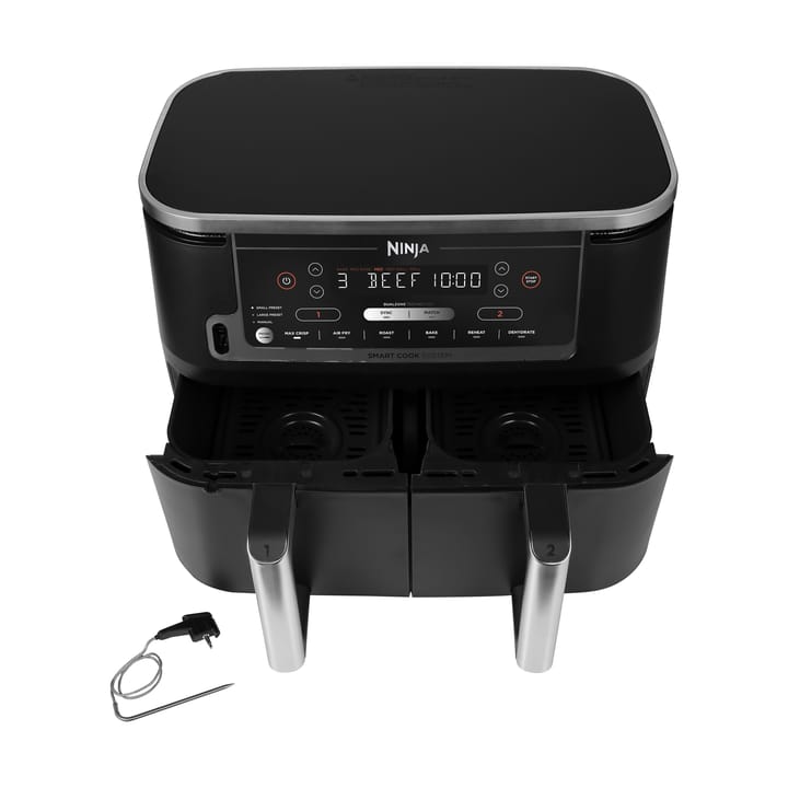 Ninja Foodi Max AF451 Airfryer Dual Zone med termometer 9,5 L, Svart Ninja