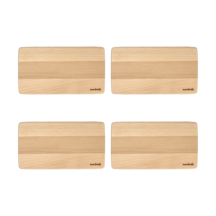 Nordwik smørbrødbrikke bøk 4-pk - 20x11x0,8cm - Nordwik