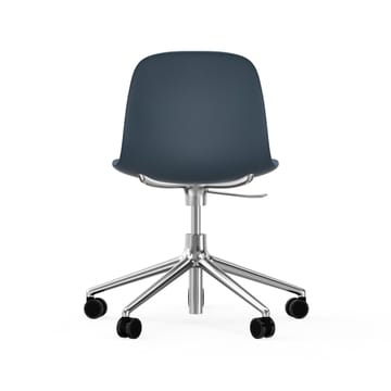 Form chair, dreibar stol, 5W kontorstol - blå, aluminium, hjul - Normann Copenhagen