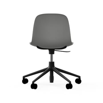 Form chair, dreibar stol, 5W kontorstol - grå, sort aluminium, hjul - Normann Copenhagen